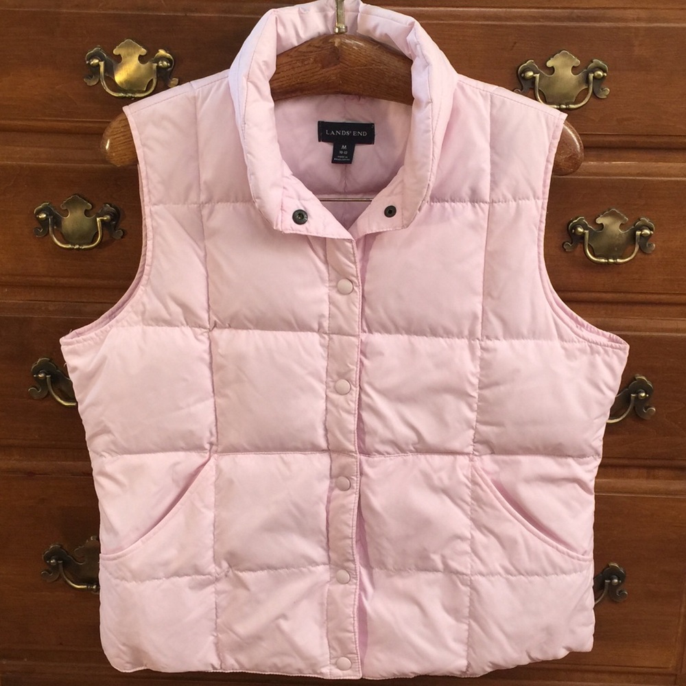 ▫️Lands’ End Pink Puffer Vest | Size M